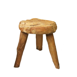Stołek taboret z drewna tekowego 45cm